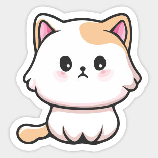 cute kawaii cat cartoon Sticker